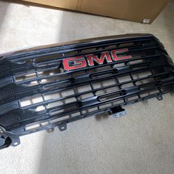 2023 GMC Sierra 1500 OEM Front Grille Red GMC Logo Included
