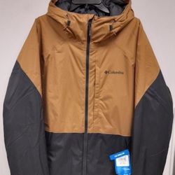 NWT Columbia Mens Snowy Summit Jacket XL Black-tan Active WO2473 Mountain Hoodie