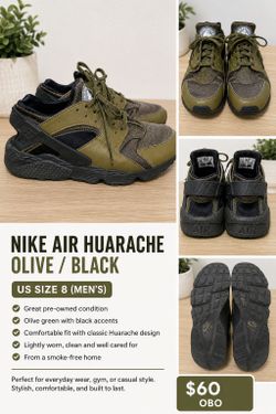 Nike Air Huarache Olive Green/Black