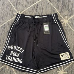 Under Armour Shorts Project Rock Penny Mesh Black Mens Size Large 