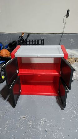 Kids Plastic Storage Cabinet with Doors