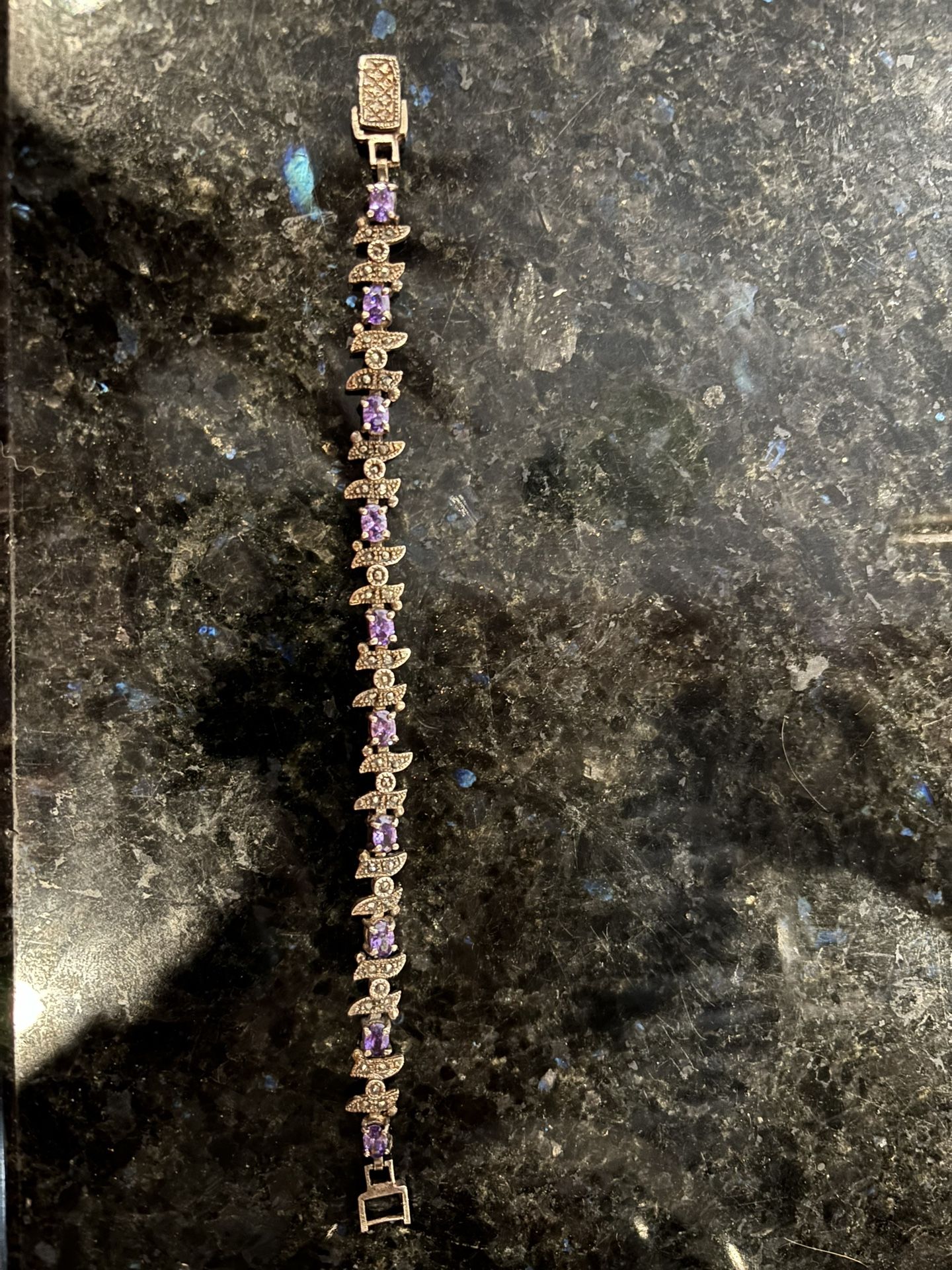 Sterling Silver Amethyst Bracelet
