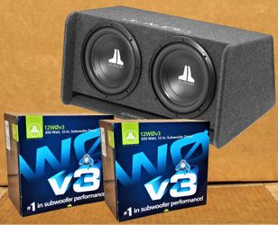 JL Audio Dual 12" Subwoofer Ported Box 1200 Watts W0v3 Series CP212-W0v3 🚨 Payment Options Available 🚨 No Credit Needed 🚨