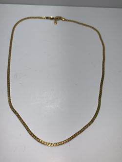 14KGO gold plated link necklace 18 inches long