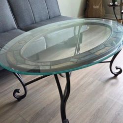 Glass Top Coffee Tea Table