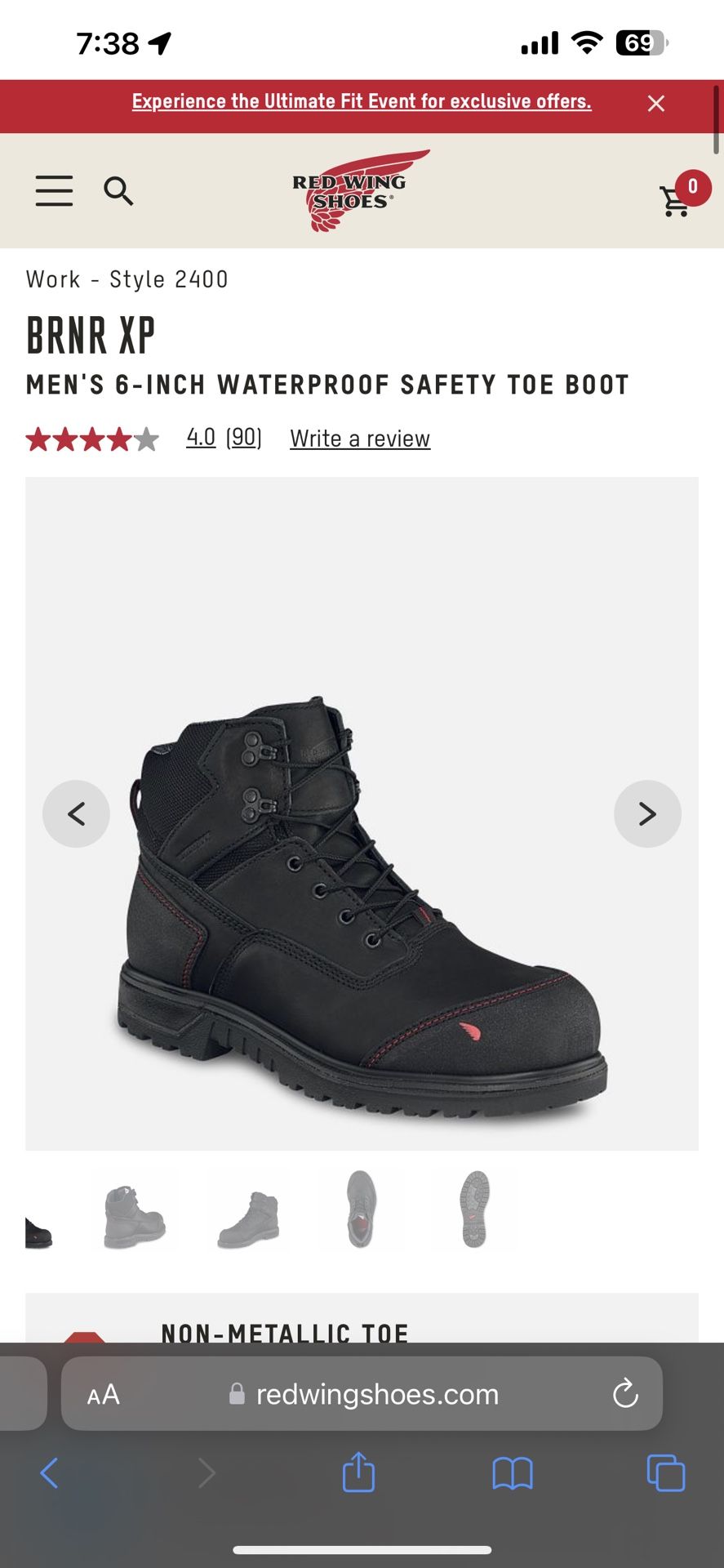 Red Wing Work Boots Size 10.5