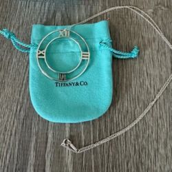 Tiffany & Co Roman Numeral Pendant Necklace 