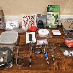 Kitchen, Home Items, Frother, Gloves, Pot, Hook, Brushes and more