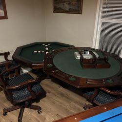 Bumper Pool Poker Table 