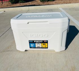NEW Igloo Profile 50-Quart Cooler – White (Brand New / Never Used)