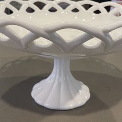 Milk Glass Serving Plate