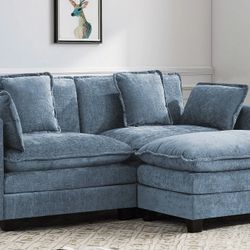 Small Space Love Seat With Ottoman