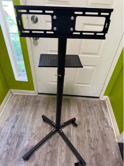Modern Rolling TV Stand Mobile TV Cart for 32 to 65 inch Flat Panel Screens, Swivel Black