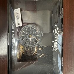 Ed Hardy Watch & Pocket Watch Set - New in Box