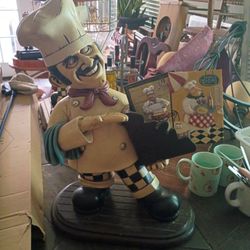 21 Inch Italian Chef Statue