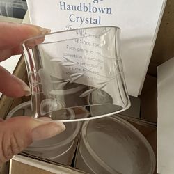 Princess House Heritage Handblown Napkin Rings (4)