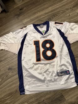 Peyton Manning Denver Broncos Football NFL Jersey Reebok #18 Size 52