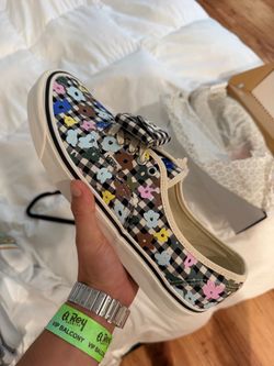 Vans Authentic Floral Gingham Low-Top Sneakers