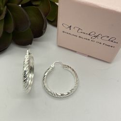 Plata 925 Arracadas / Silver 925 Hoops