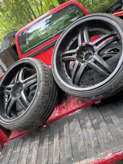 22" Dolce Black Universal Rims & Tires – Full Set – OBO
