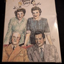I Love Lucy Sink And Pen Drawing..One Of A Kind