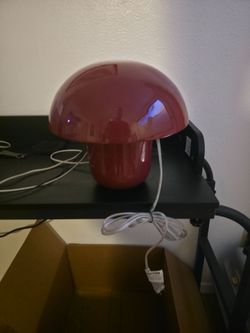 70s Mushroom Red Lamp
