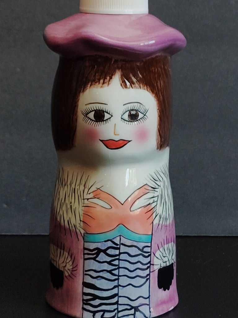 Susan Paley Ganz "Lola" Colorful Ceramic Liquid Soap/Lotion Dispenser