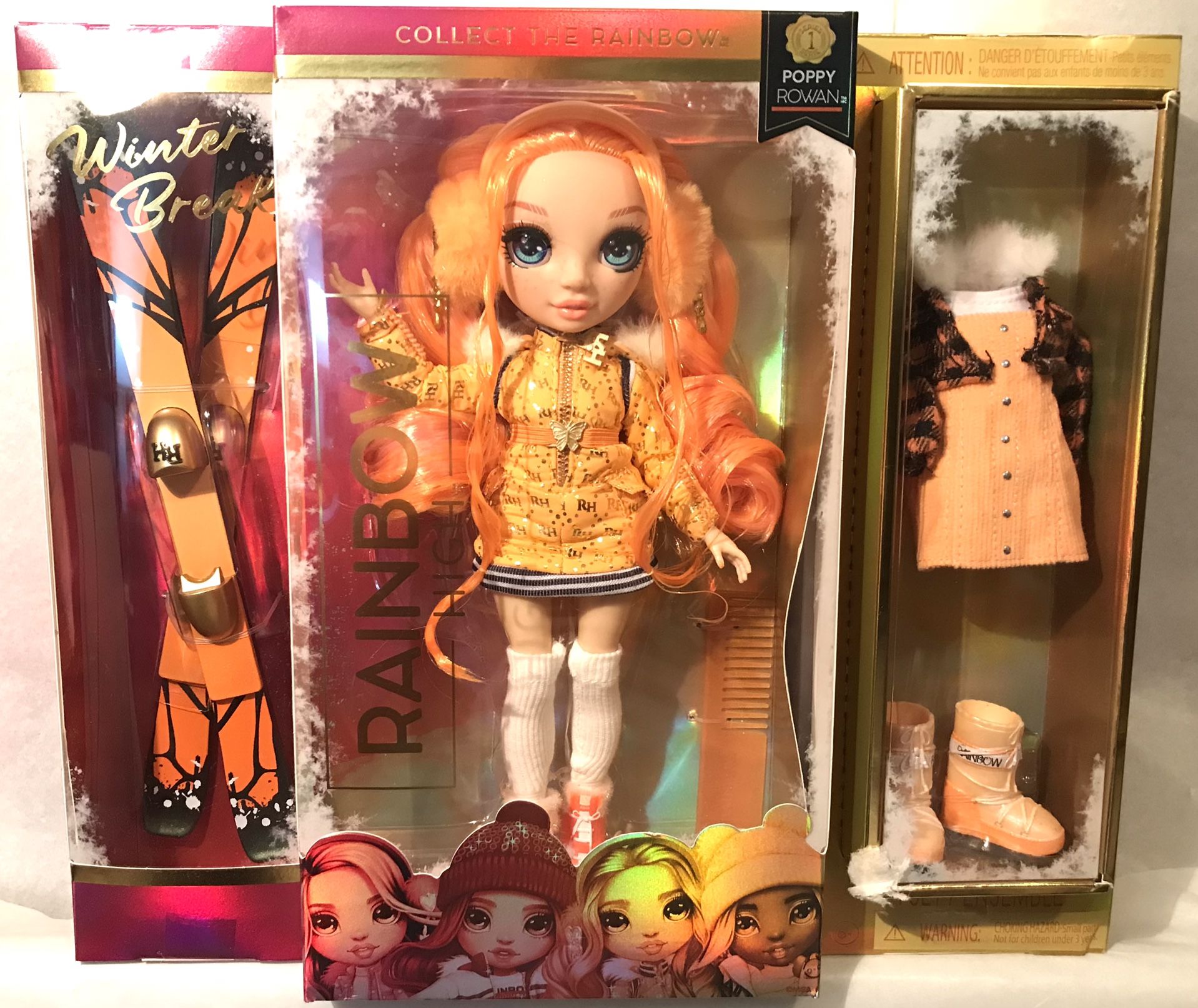 RAINBOW HIGH DOLL Brand New Poppy Rowan Winter Break