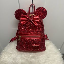 Loungefly Disney red sequence backpack