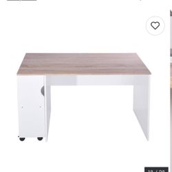 Homy Casa Computer Desk with Removable Bookshelf