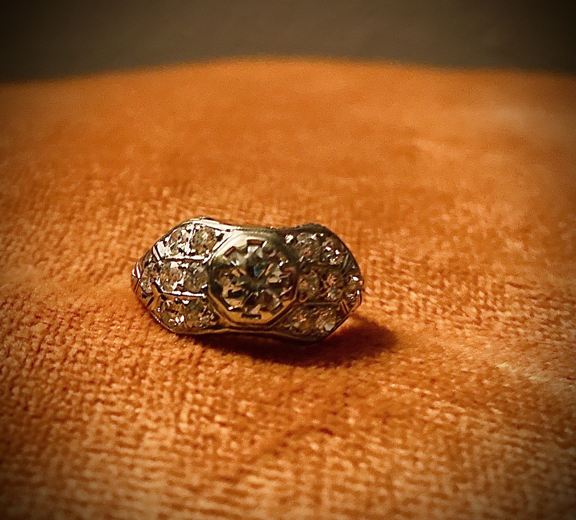 18k Vintage Diamond Engagement Ring By