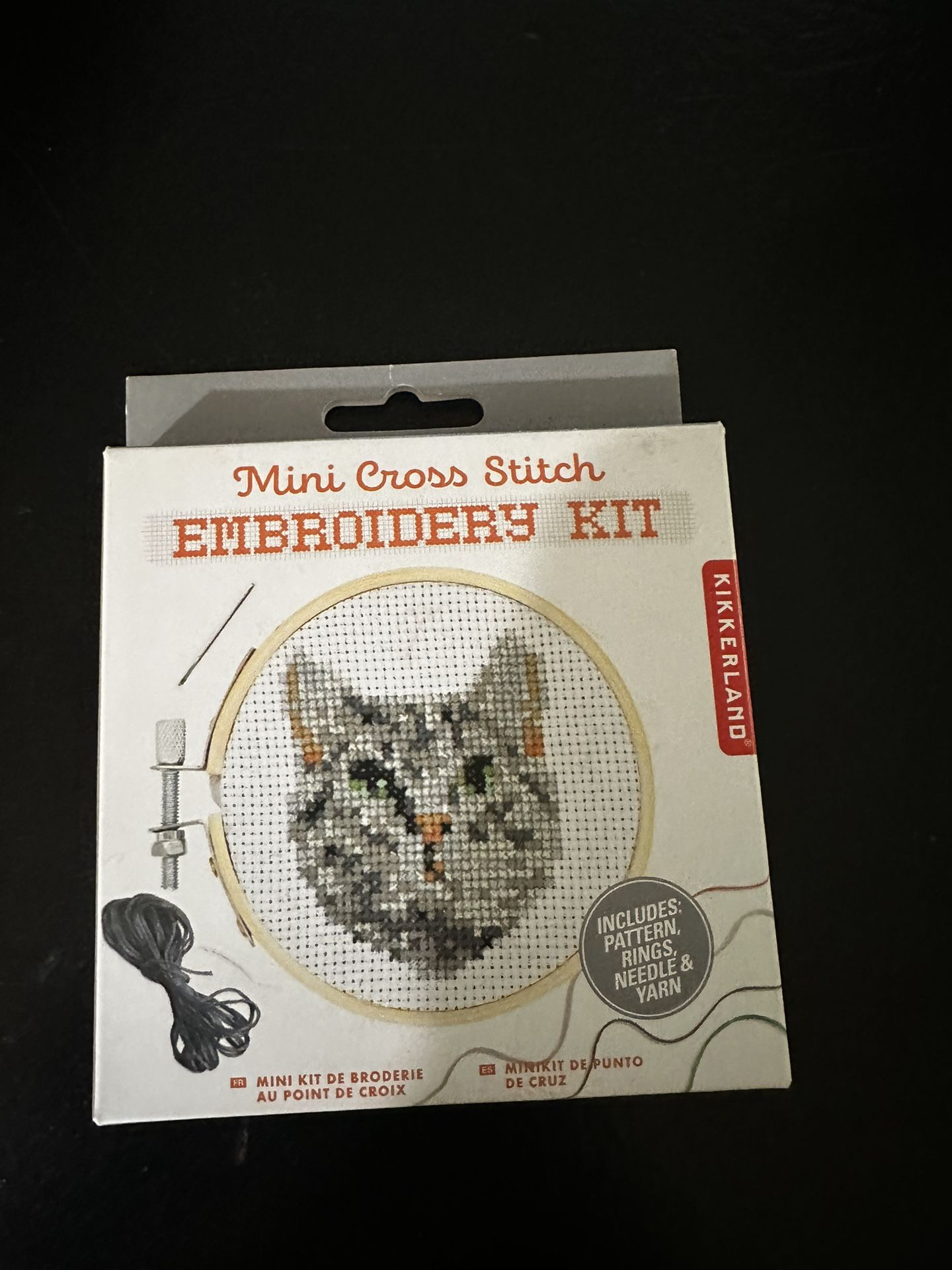 Mini CrossStitch Embroidery Kit Cat,