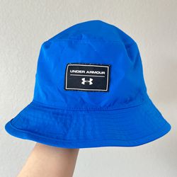 Under Armour Bucket Hat Sun Hat Cap Hiking Fish Boone Youth Blue Excellent