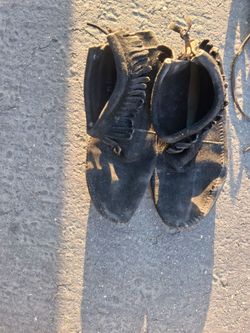 Black Suede Fringe Moccasin Ankle Boots