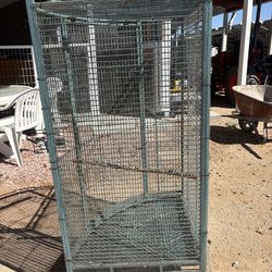Corner bird cage