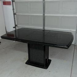 Solid Marble Dining Table with Leaf extension 