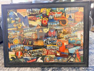 Framed “Road Trip USA” puzzle