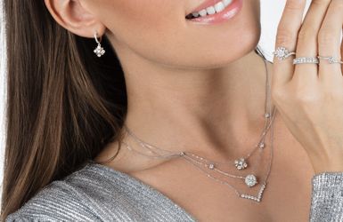 Necklaces 14k white gold with diamonds new with tag. Stefano Andolfi jewelry in the box new!