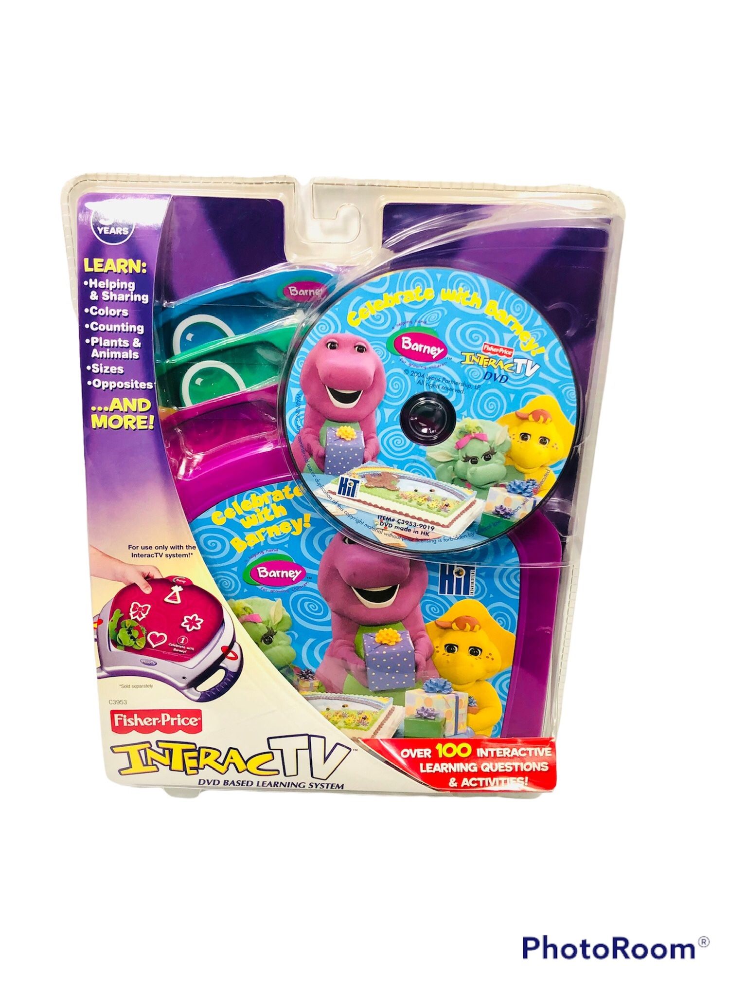 Fisher Price -InteracTV DVD (Celebrate With Barney Purple Learning Activities )