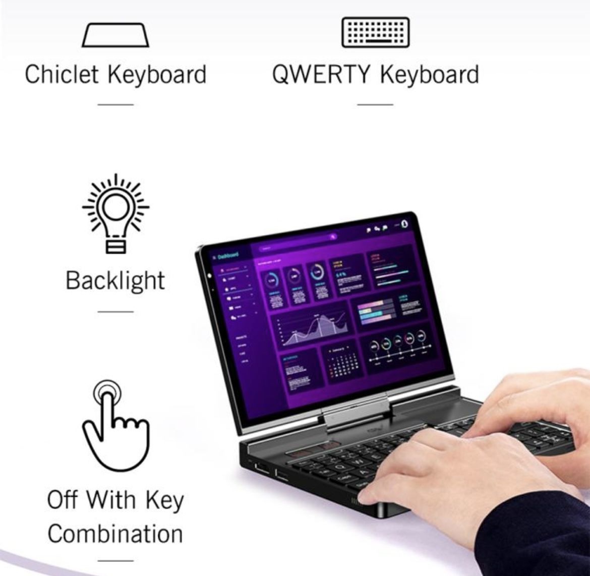 GPD Pocket 4 Handheld Gaming PC, 32GB+2TB, 8.8 inch Windows 11 Home AMD Ryzen AI 9 HX 370, US Plug