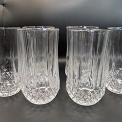 Vintage Cristal d'Arques Longchamp highball glasses, lead crystal, Set of 6