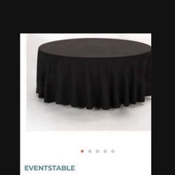 Black Round Tablecloth. 60 Dollars