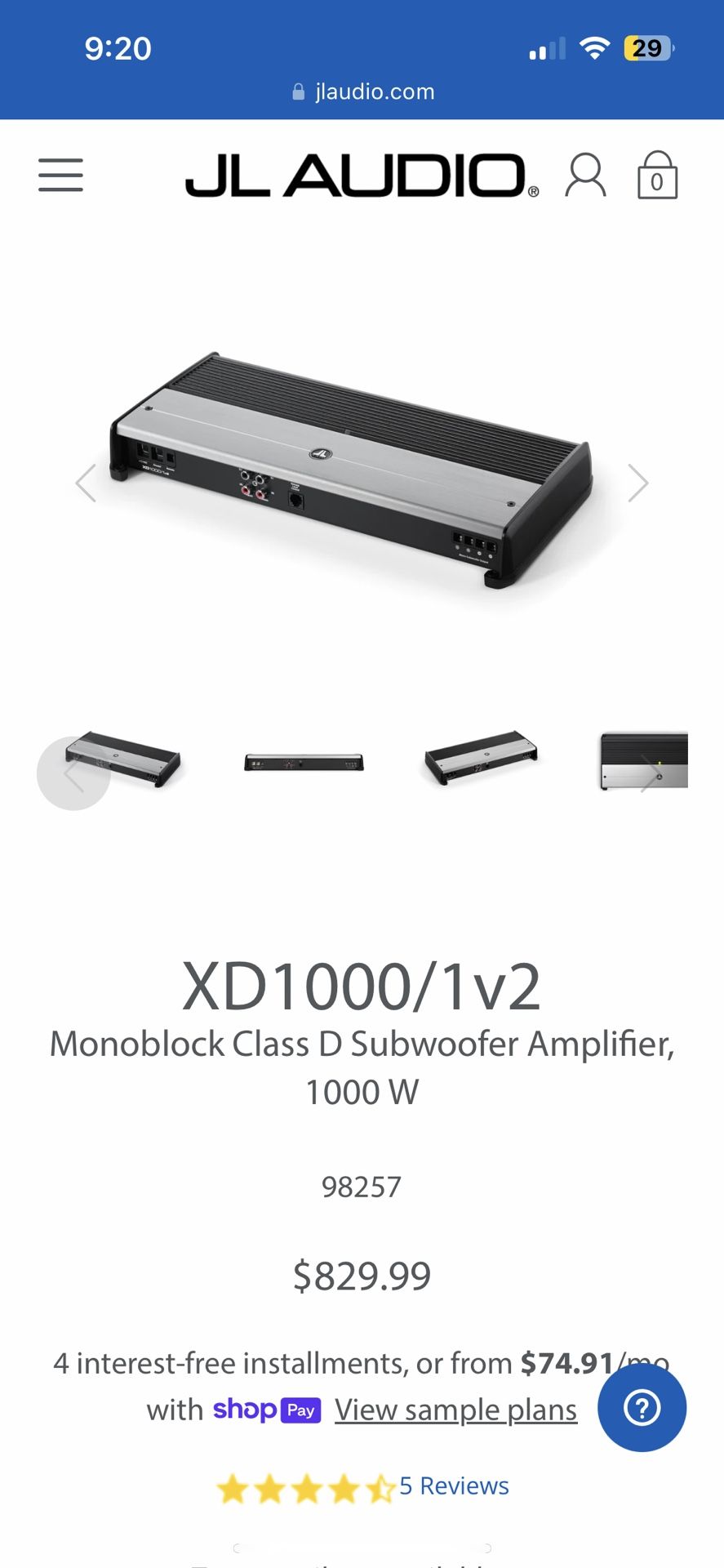 JL Audio Amp Monoblock