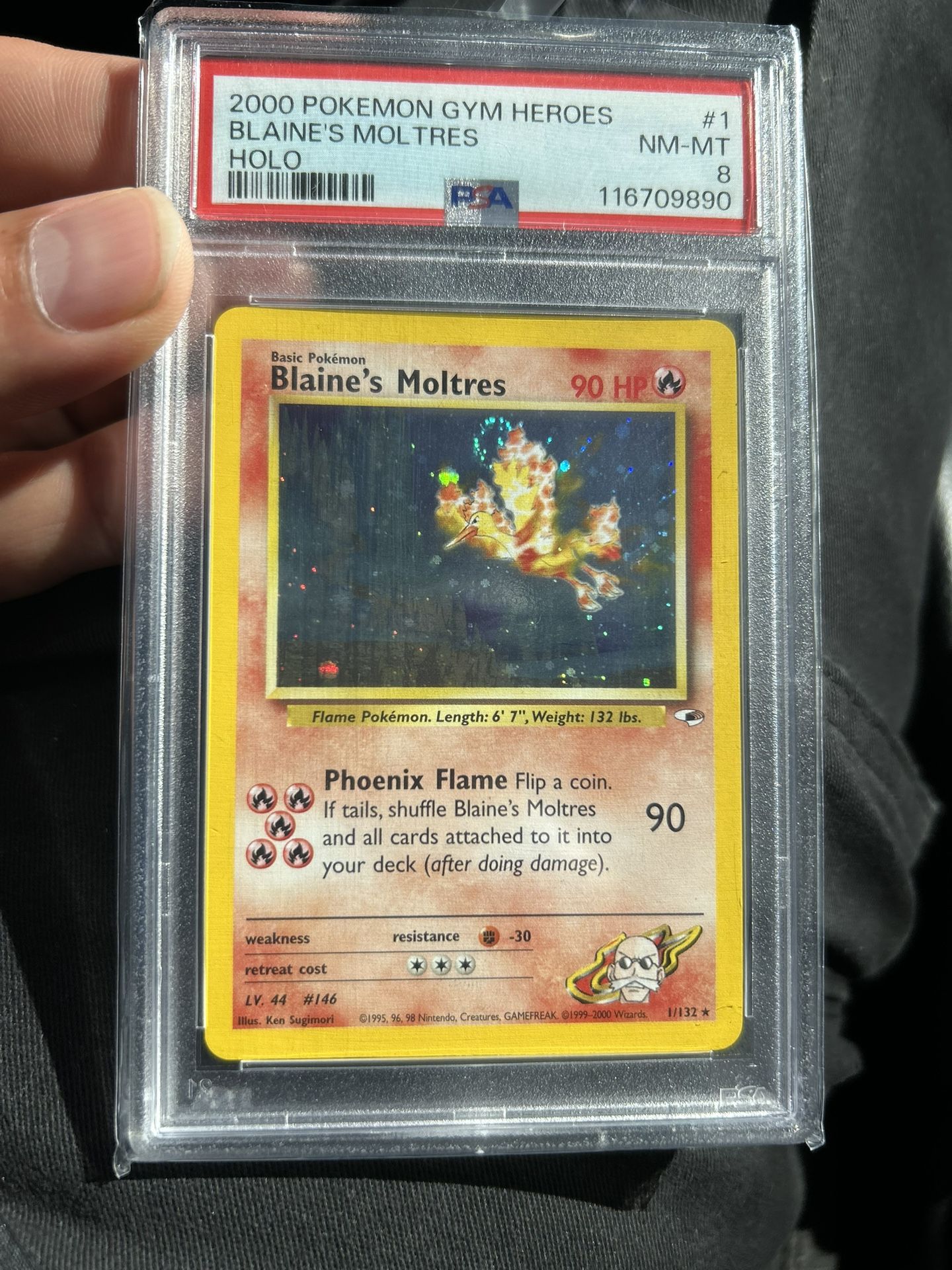 Pokemon Blaine’s Moltres PSA8