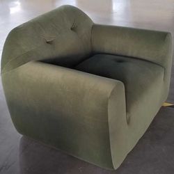 Olive Velvet Armchair