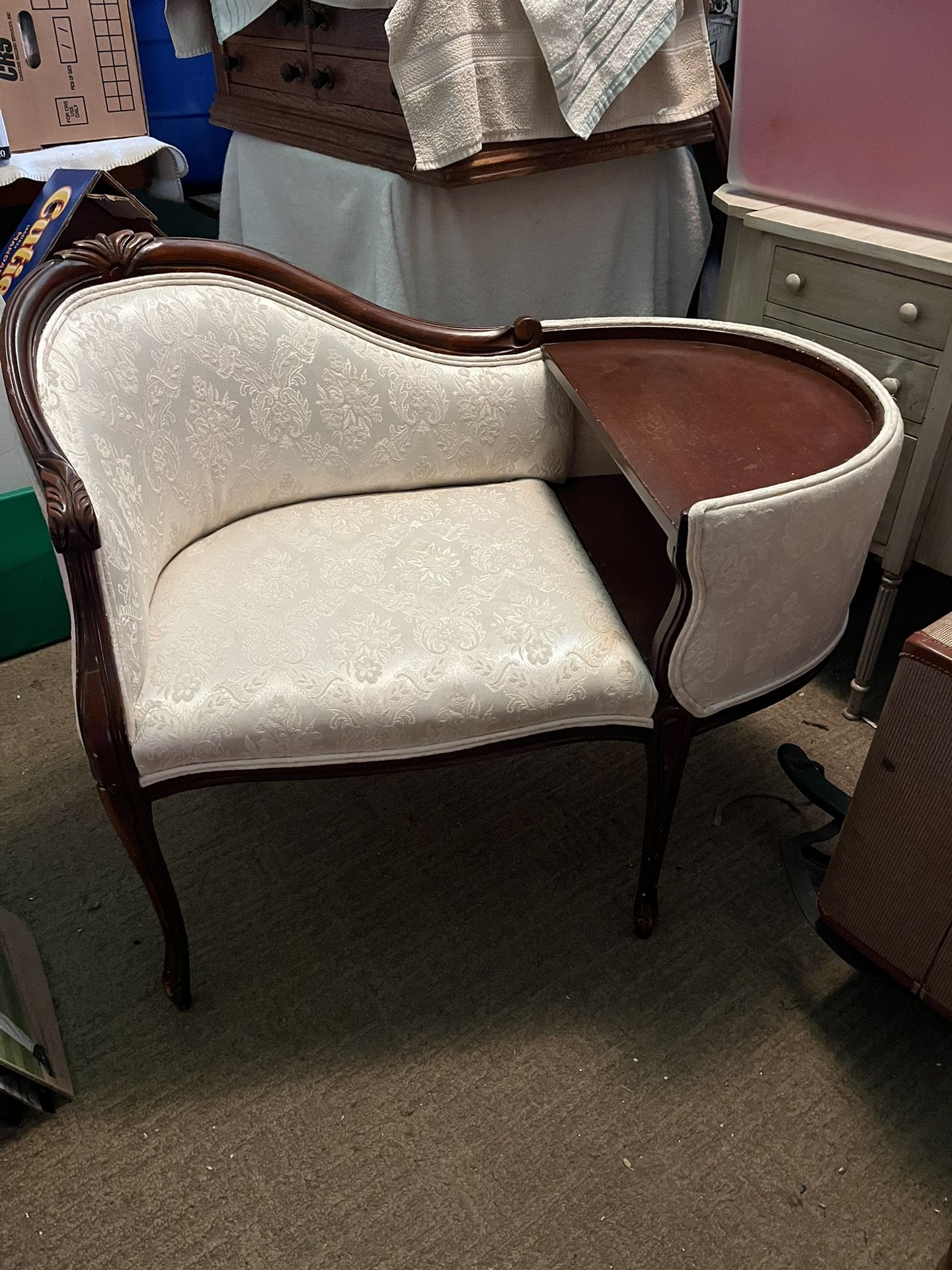 Ornate Upholstered-wooden Bench