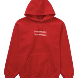 Supreme Bling Box Logo Hooded Sweatshirt 'Red' | Men's Size L