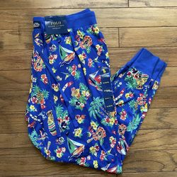 Polo Ralph Lauren Bear  Hawaiian Joggers Sleep Pants Tropical Men’s Large NEW