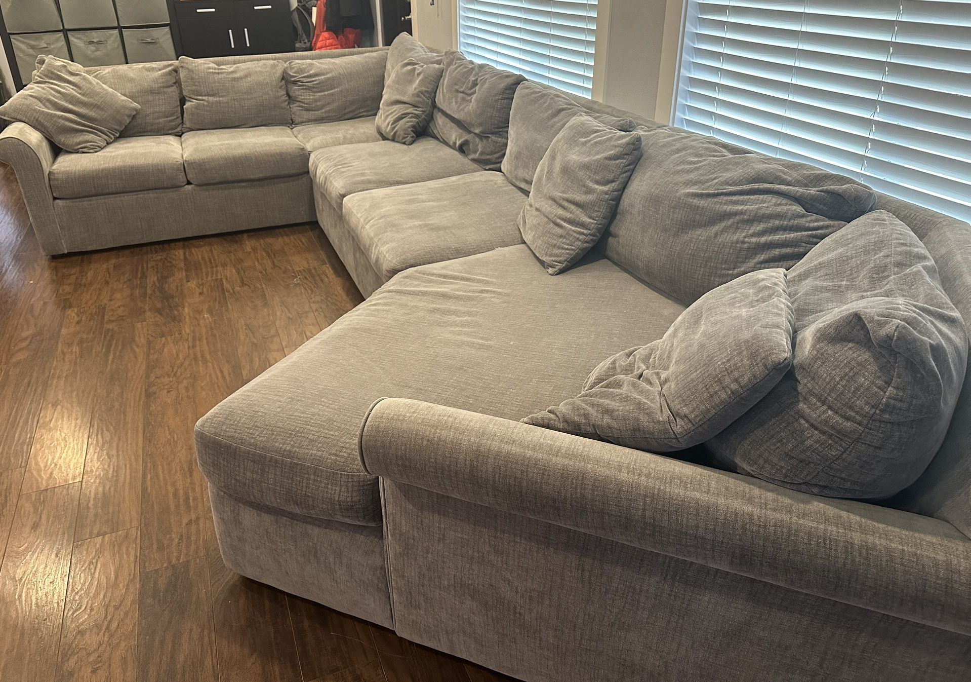 Macys - Wrenley 170" 3-Pc. Fabric Sectional Full Sleeper Cuddler Chaise Sofa