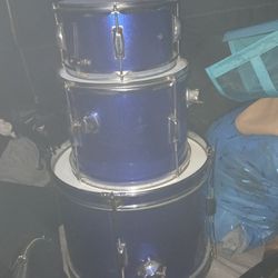 3 Blue Drums